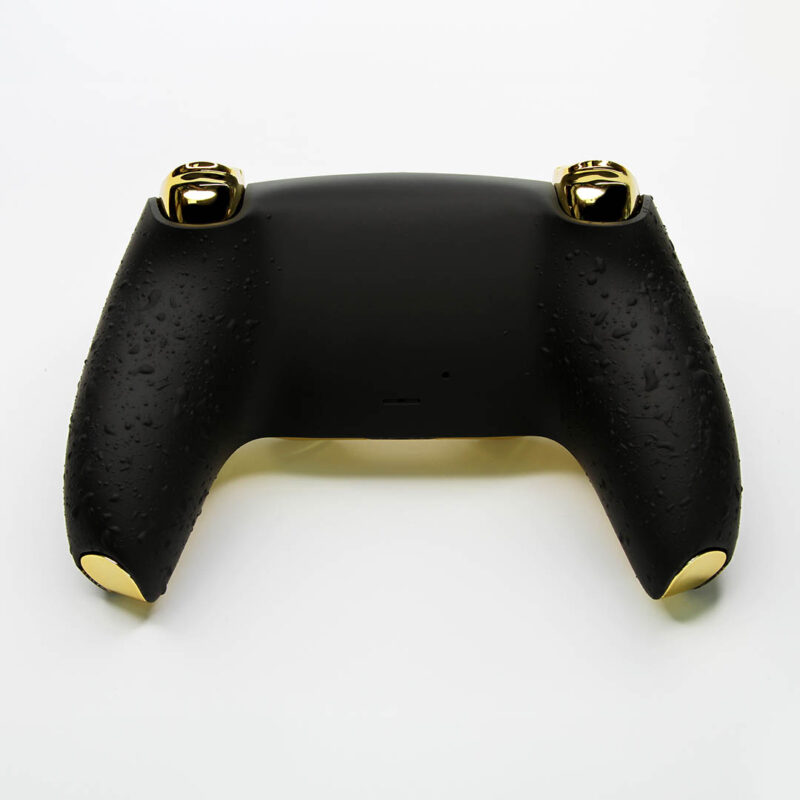 Black Splatter Back of Golden Dragon PS5 Controller