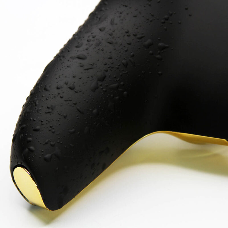 Black Splatter back shell of Golden Dragon PlayStation 5 Controller