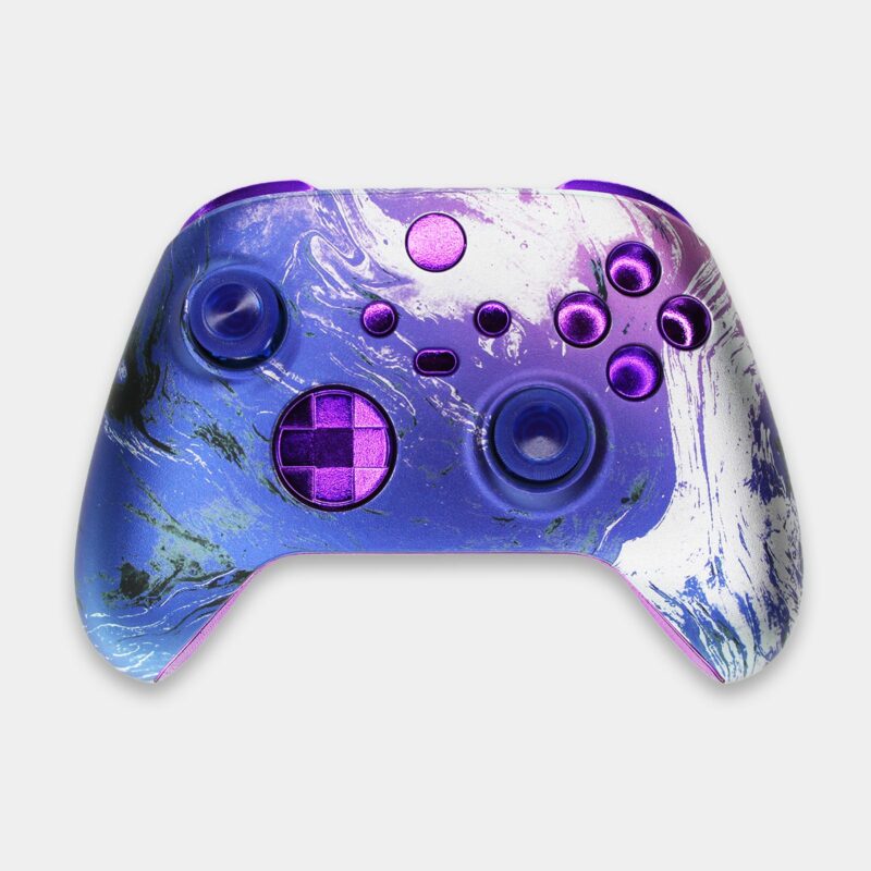 Front of Killscreen Viocid Purple Blue Xbox Series Wireless Controller