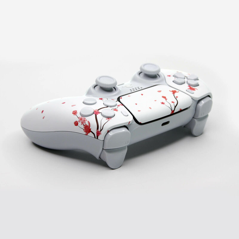 Rear angle view of Sakura PS5 Controller by Killscreen