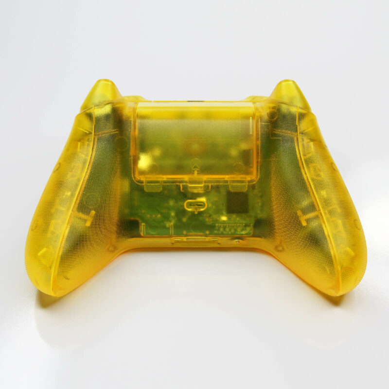 Back of Clear Yellow Xbox Series Custom controller