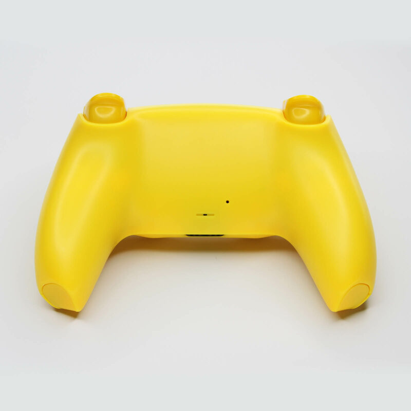 Back of all yellow PS5 controller