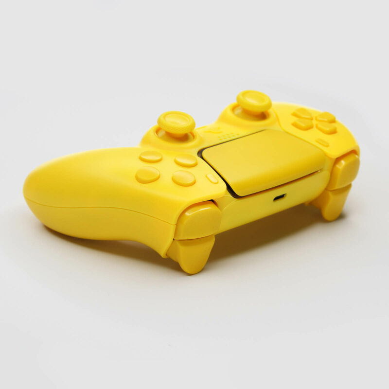 Back right of all yellow PS5 Controller