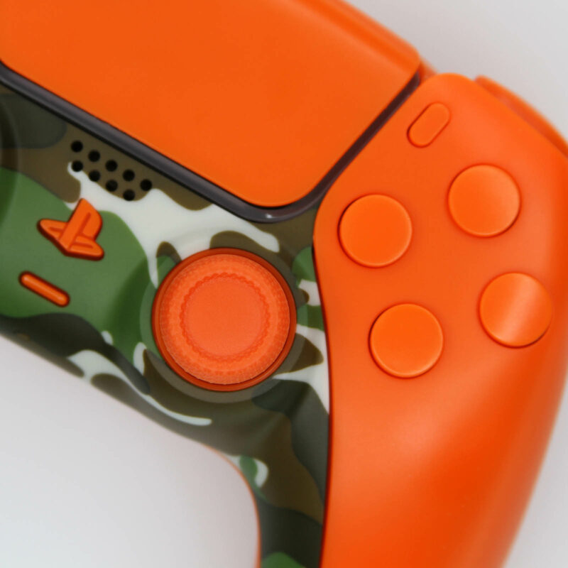 Right close up of Solid Orange PS5 Controller