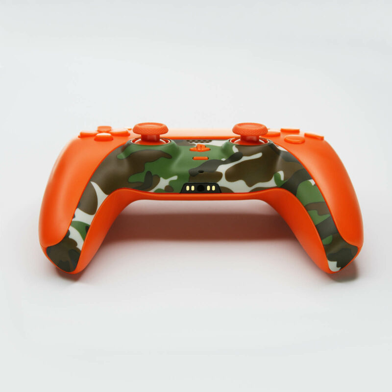 Front of Orange Camo PS5 Controller