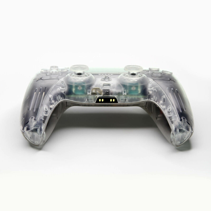 Front of All Clear PS5 Controller by Killscreen