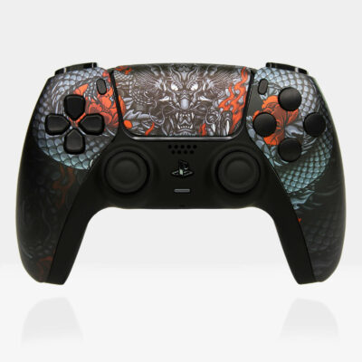 Red Lotus Dragon PS5 Controller by Killscreen