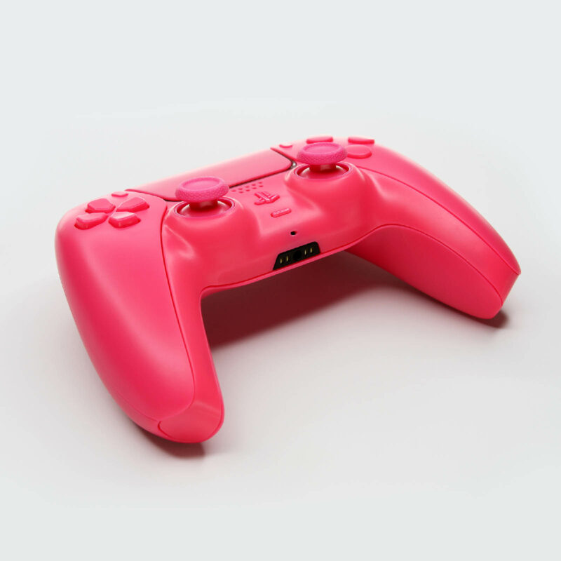 Front angle of Killscreen's Triple Pink PlayStation 5 Controller