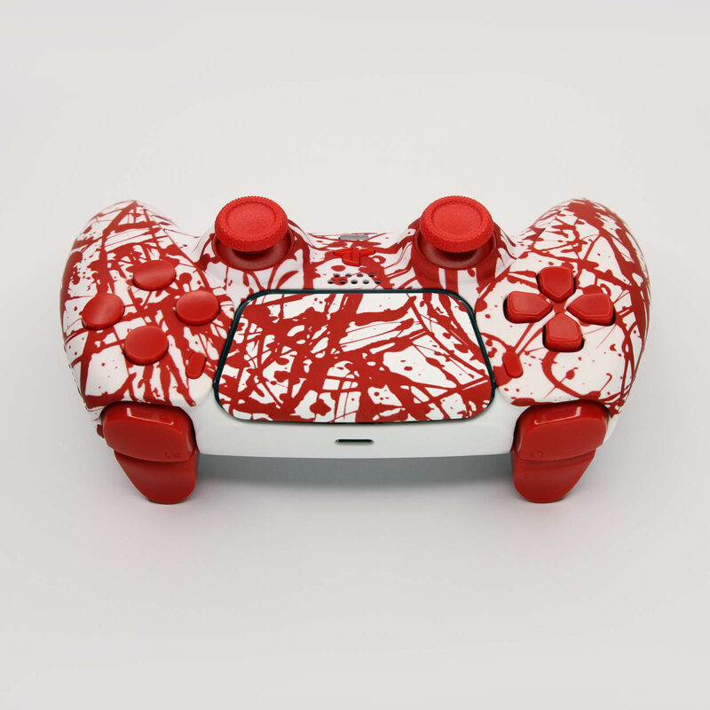 Rear view of Bloodbath Red PS5 Controller