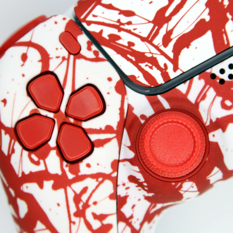 Close Up of Bloody PS5 Controller
