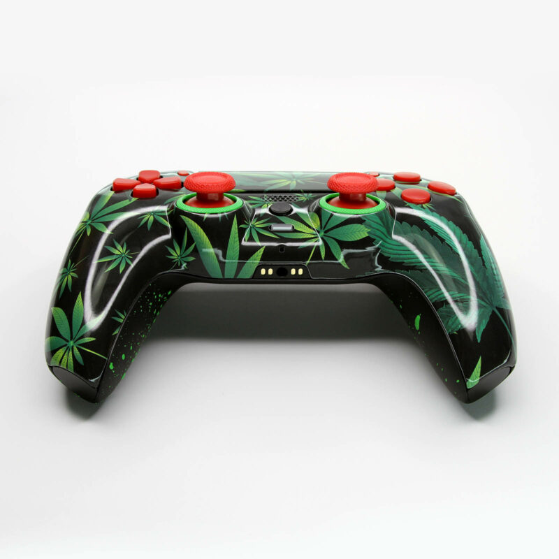 Front of Leafy Luna 420 PS5 Controller