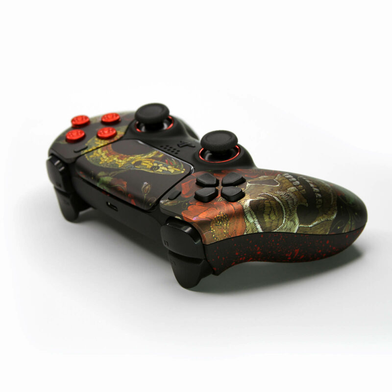 Back angle of Serpents Embrace Snake PS5 Controller