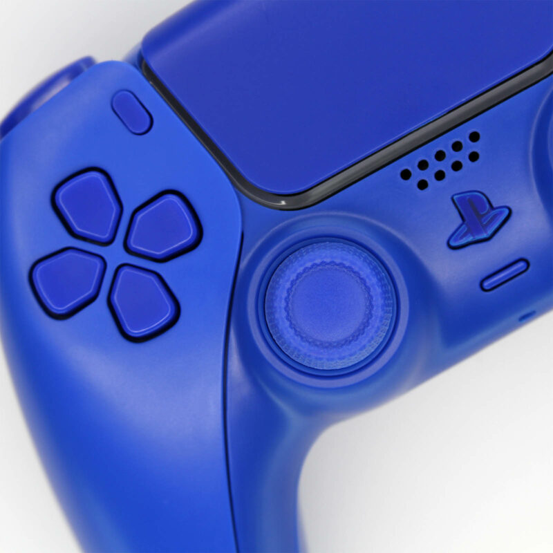 Top down view of D-Pad on Triple Blue PS5 Controller