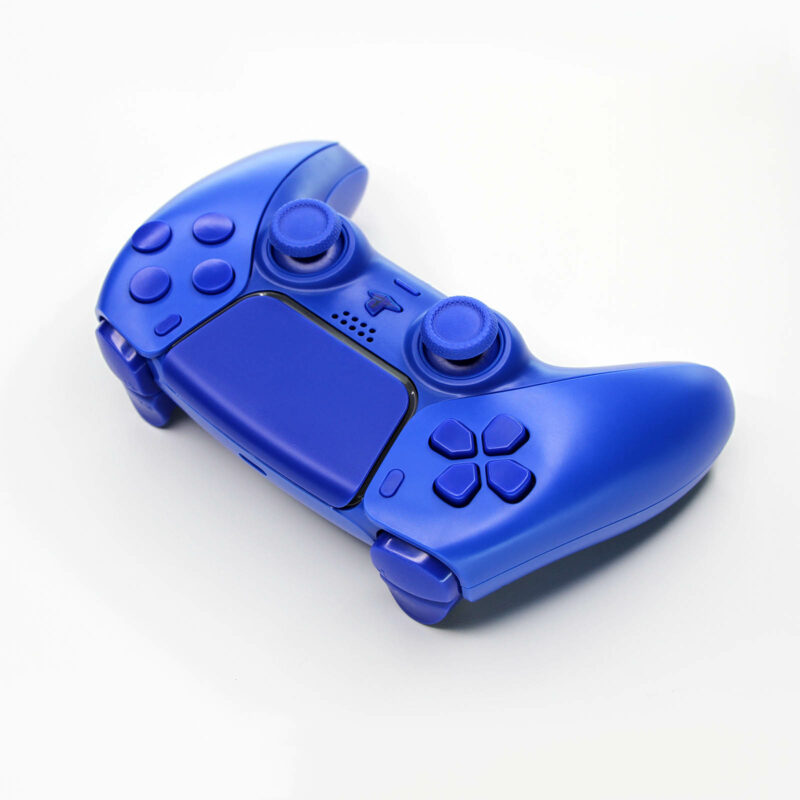 Top angle of All Blue PS5 DualSense Controller