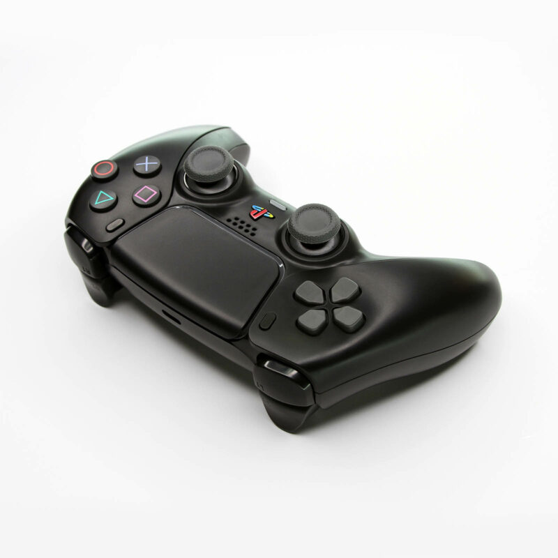 Back angle of Black PS2 Style PS5 Controller