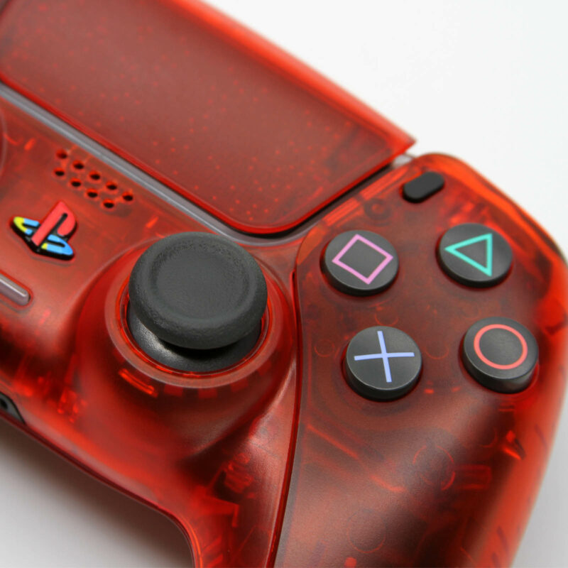 Shape buttons on PS2 Crimson Red Clear Red PS5 Controller