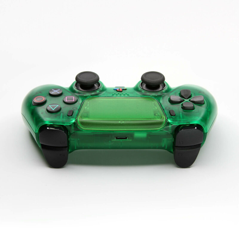 Rear view of a Killscreen PS2 Emerald PlayStation 5 Controller