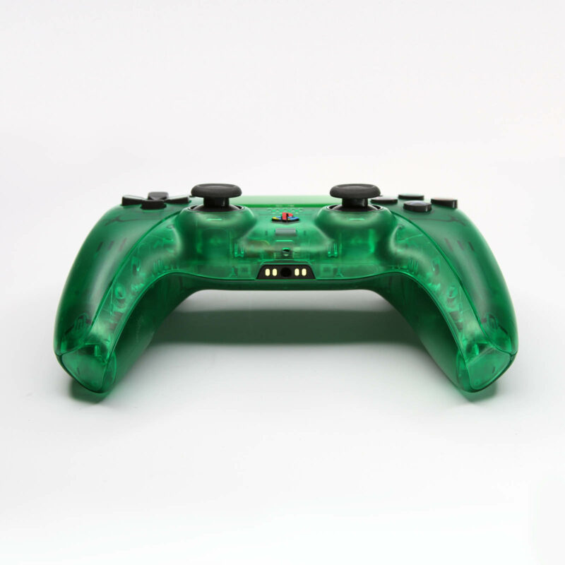 Front of PS2 Emerald Retro PS5 Controller