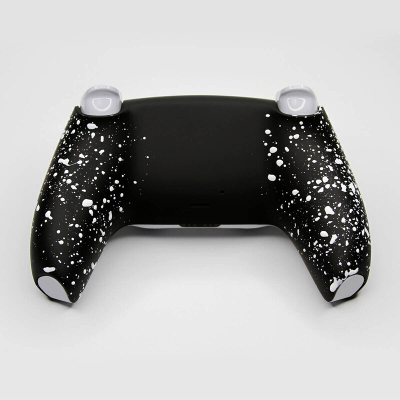 White Splatter back shell of Cookies & Cream PS5 Custom Controller