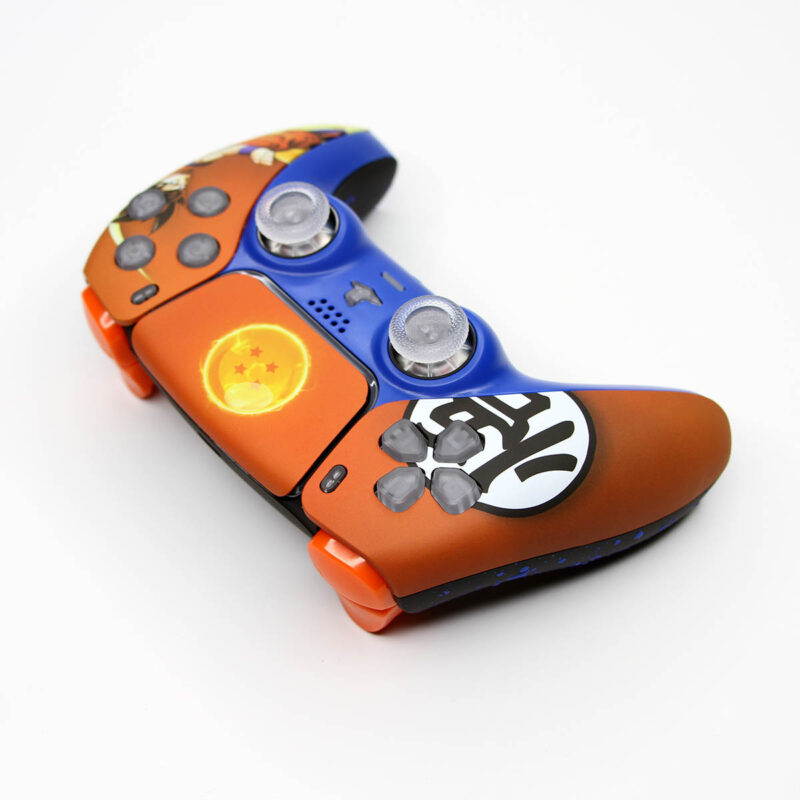 Top angle of Goku RGB LED Dragon Ball PS5 Controller