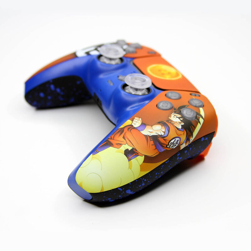 Front angle of Goku RGB LED Dragon Ball PS5 Controller