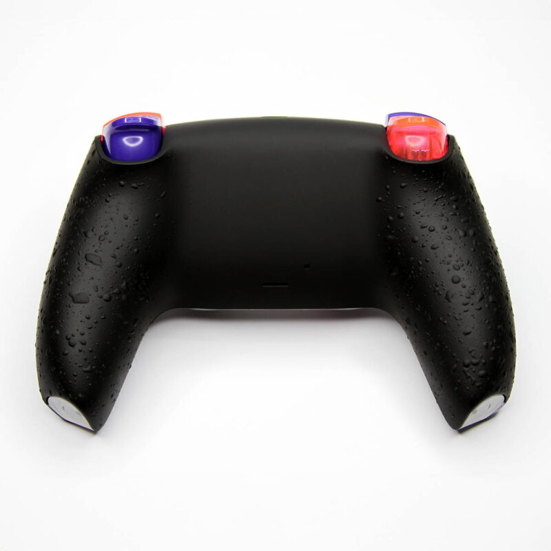 Black Splatter Back Shell on Ignition PS5 Controller