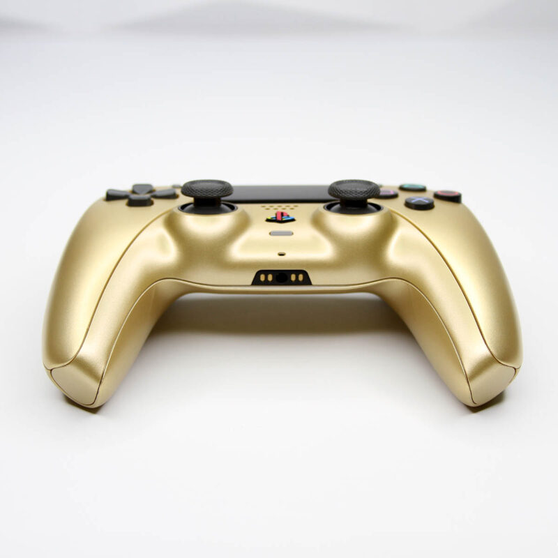 Front view of Killscreen's Classic Gold PlayStation 5 DualSense Controller