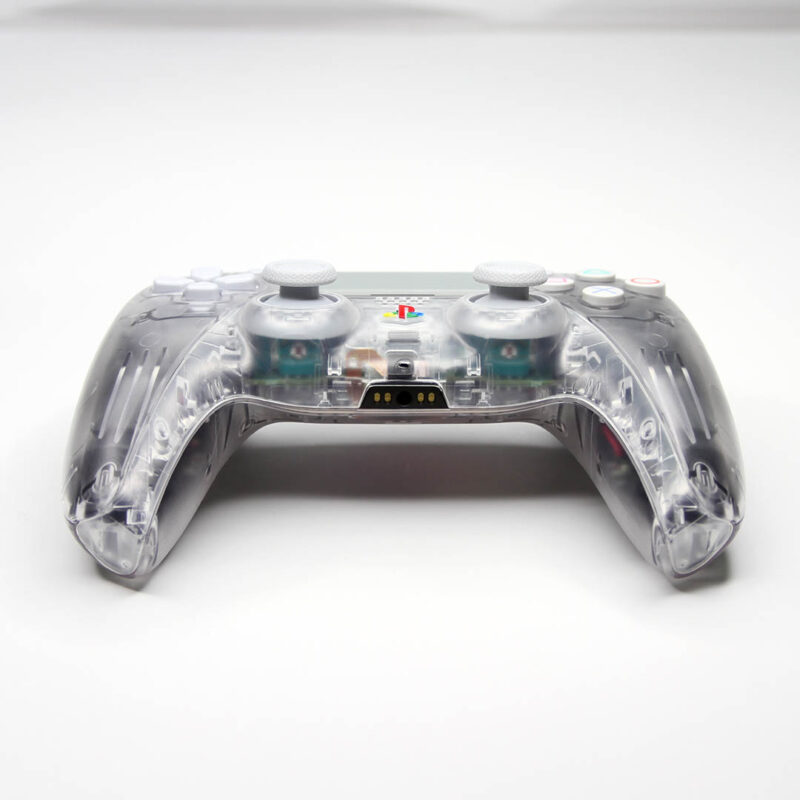 Front view of Crystal White PS5 Controller by Killscreen
