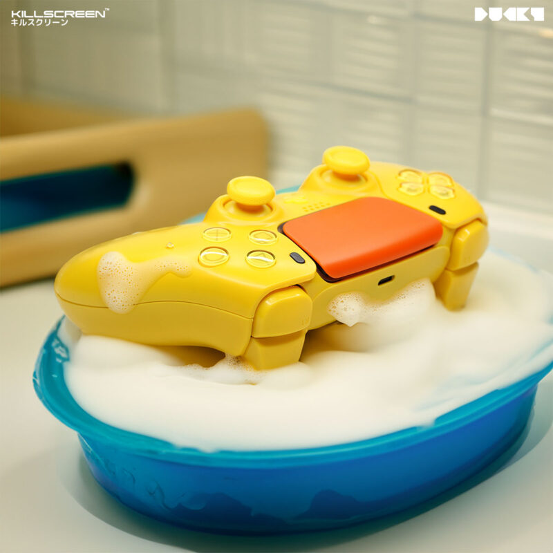 Ducky PS5 Controller in Soap Dish