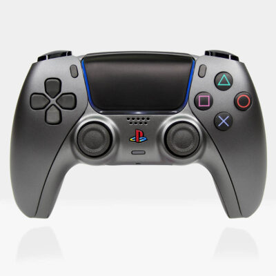 Gunmetal Gray Retro PlayStation 5 DualSense Controller by Killscreen