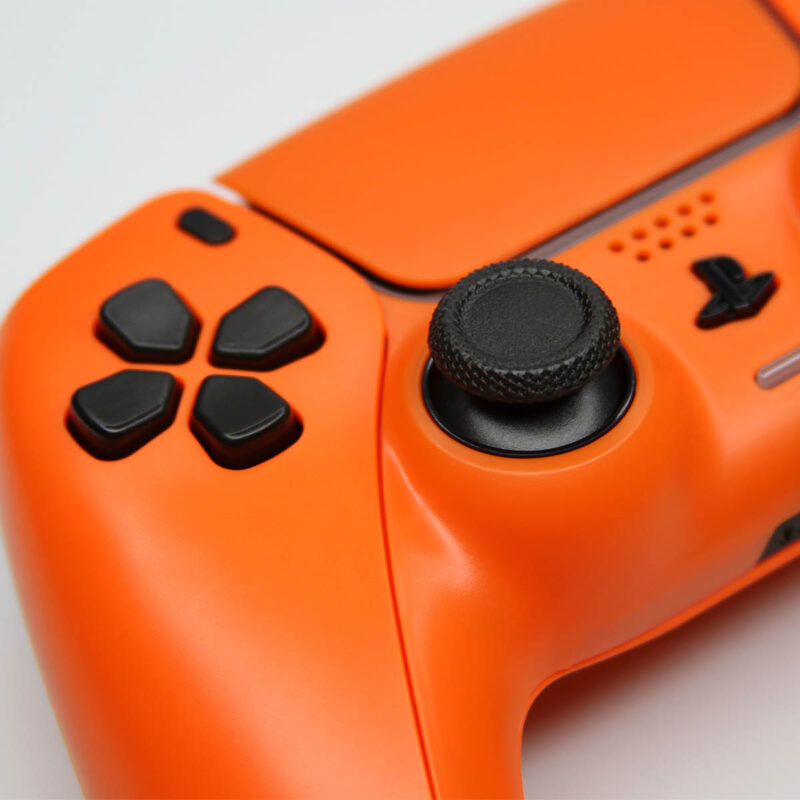 Close up of Arancia Orange and Black Custom PS5 Pro Controller