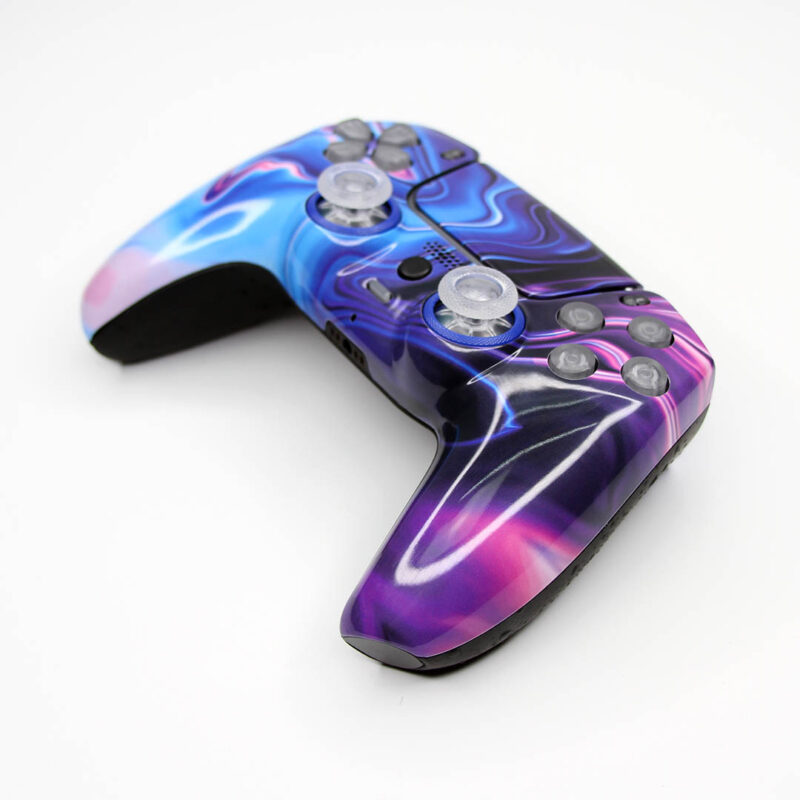 Front right angle of Origin Warp RGB LED PlayStation 5 DualSense Controller