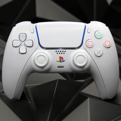 PSone White MKII Retro PS5 Controller by Killscreen