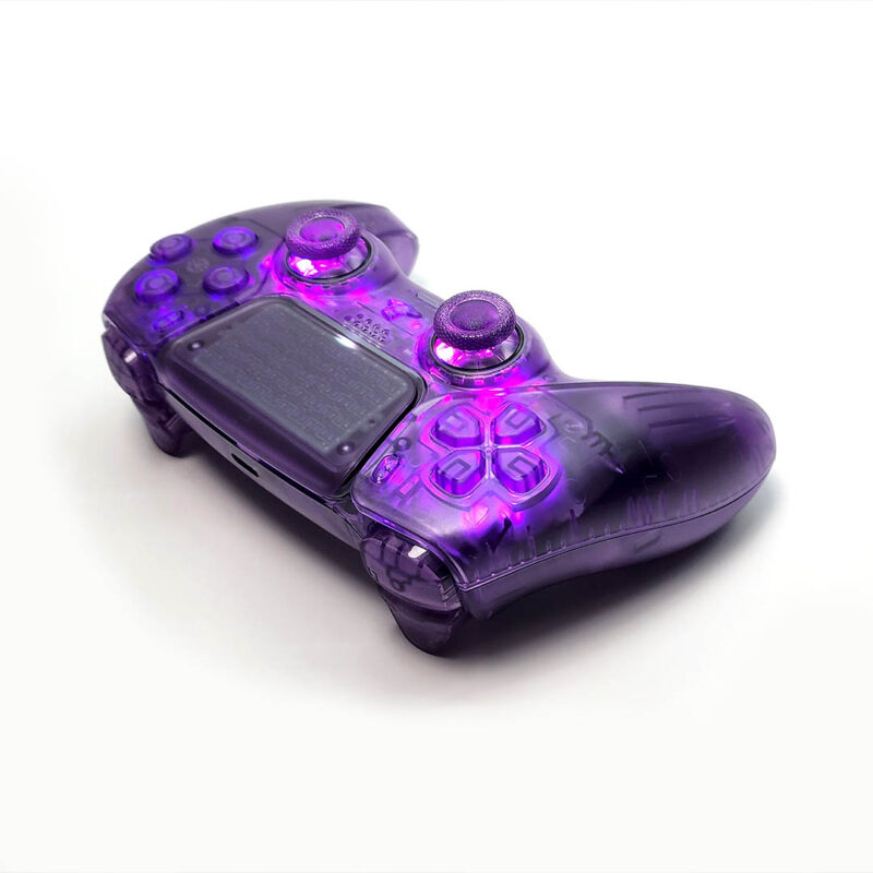 Dpad view of Triple Atomic Purple LED PS5 Controller