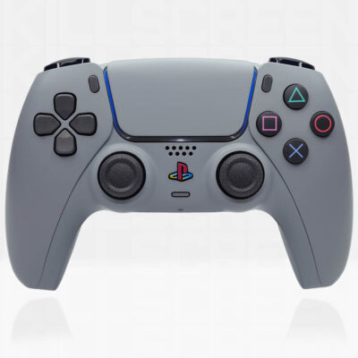 PS1 Gray ReSHOCK Retro PS5 Controller by Killscreen