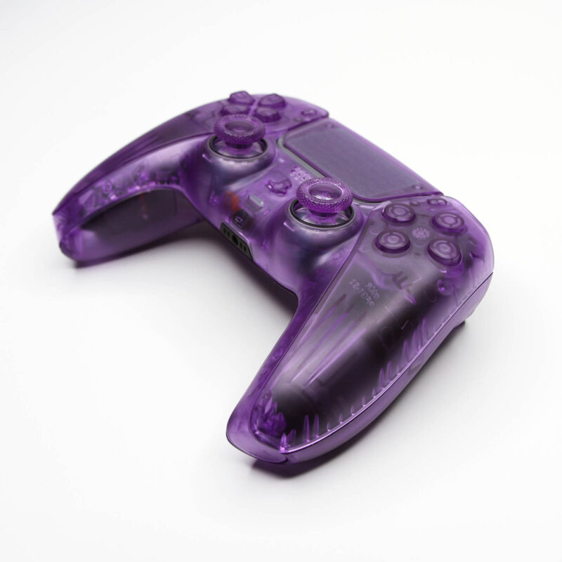 Right angle of Atomic Purple Playstation 5 DualSense Custom Controller