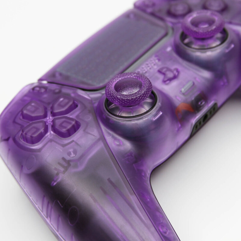 Close up of Front of Triple Atomic Purple PS5 Controller