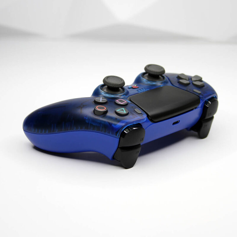 Shapes buttons angle of DS4 Blue Crystal PS5 Controller by Killscreen