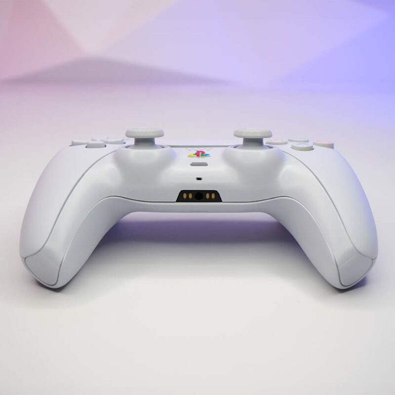 Front of PSone White OEM PS5 Controller