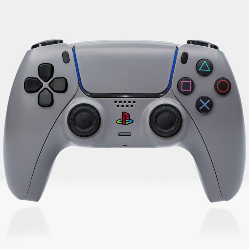 Front of 1080-R Original Gray PS5 30th Anniversary DualSense Controller